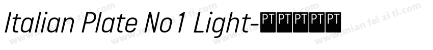 Italian Plate No1 Light字体转换